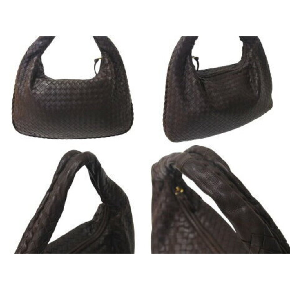Bottega Veneta Intrecciato Hobo Hobo Shoulder Bag Brown Leather - Picture 3 of 8